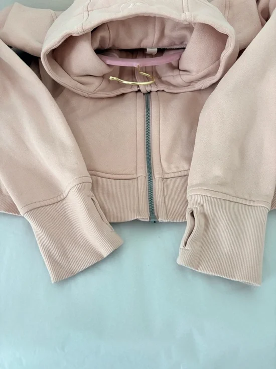 Lululemon Scuba Hoodie Light Cotton Fleece Feather Pink Sz 6 EUC - Picture 4 of 7